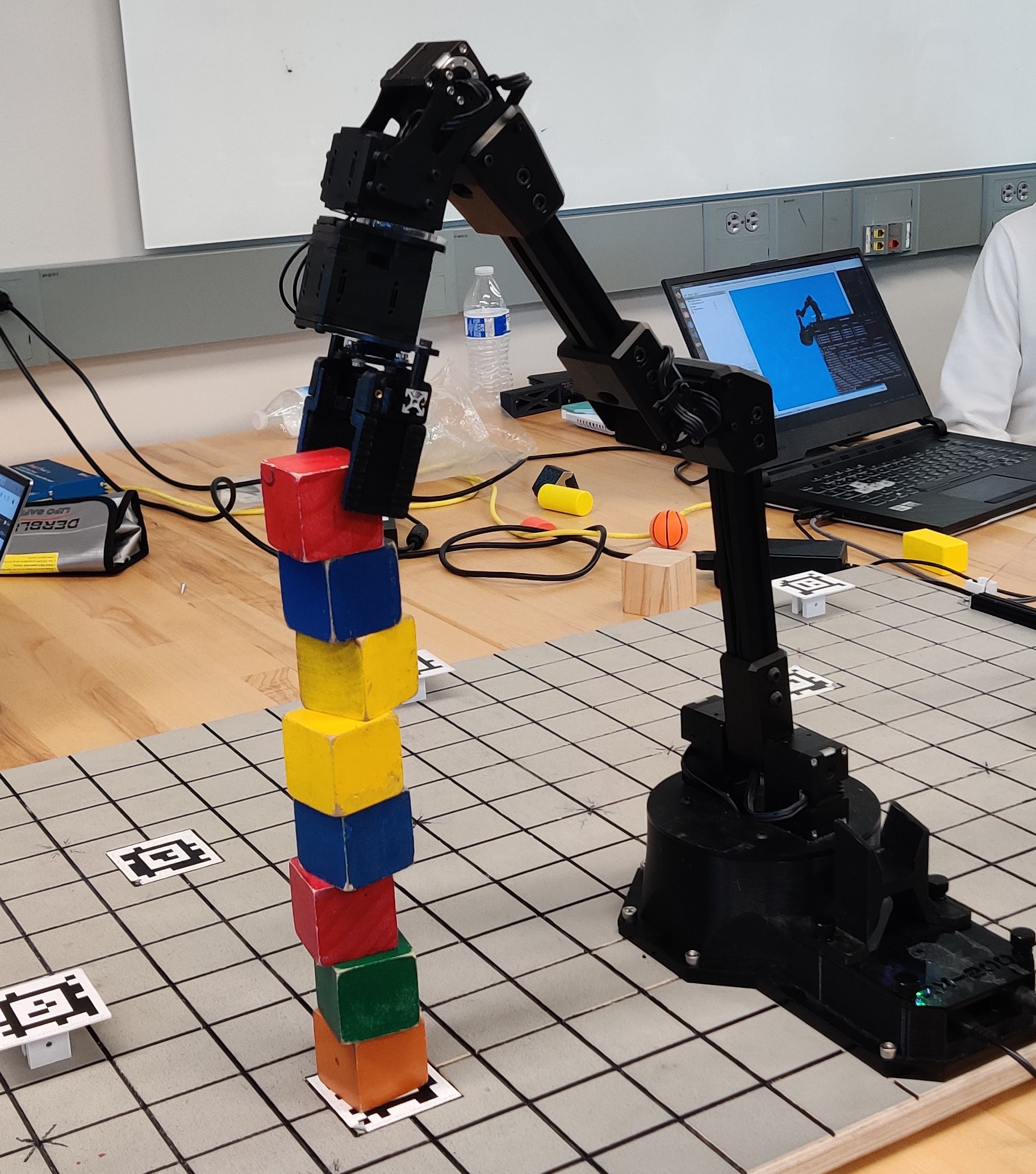 Robot Completing for Highest Block Stack